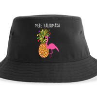 Mele Kalikimaka Flamingo Christmas Sustainable Bucket Hat