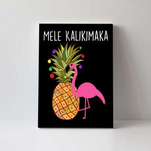 Mele Kalikimaka Flamingo Christmas Canvas