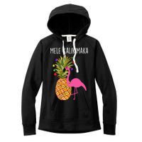 Mele Kalikimaka Flamingo Christmas Women's Fleece Hoodie