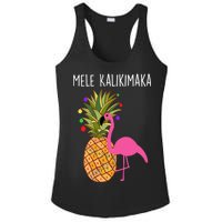 Mele Kalikimaka Flamingo Christmas Ladies PosiCharge Competitor Racerback Tank