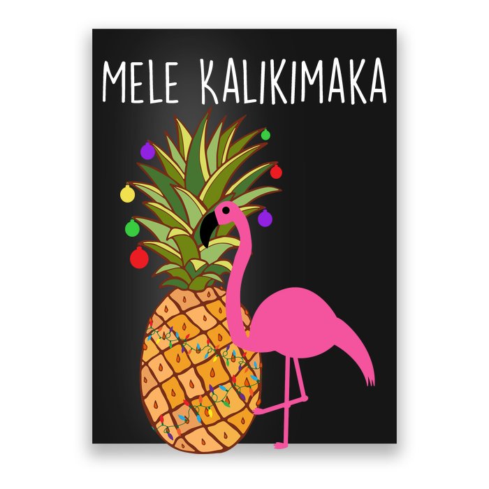 Mele Kalikimaka Flamingo Christmas Poster