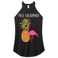 Mele Kalikimaka Flamingo Christmas Women's Perfect Tri Rocker Tank