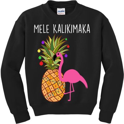 Mele Kalikimaka Flamingo Christmas Kids Sweatshirt