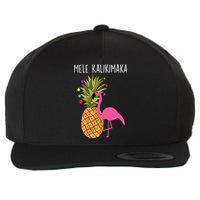 Mele Kalikimaka Flamingo Christmas Wool Snapback Cap