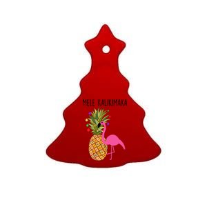 Mele Kalikimaka Flamingo Christmas Ceramic Tree Ornament