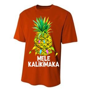 Mele Kalikimaka Pineapple Christmas lights Performance Sprint T-Shirt