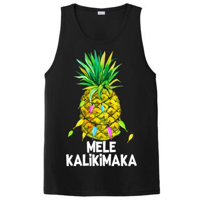 Mele Kalikimaka Pineapple Christmas lights PosiCharge Competitor Tank