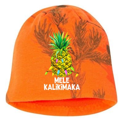 Mele Kalikimaka Pineapple Christmas lights Kati - Camo Knit Beanie