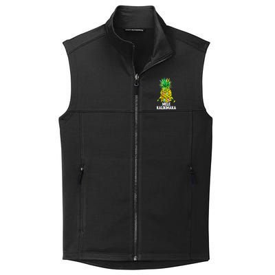 Mele Kalikimaka Pineapple Christmas lights Collective Smooth Fleece Vest