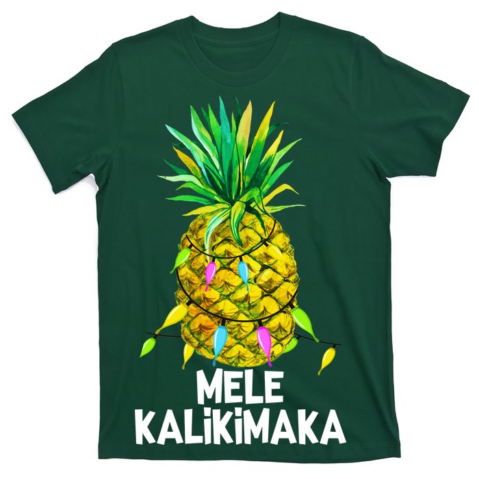 Mele Kalikimaka Pineapple Christmas lights T-Shirt