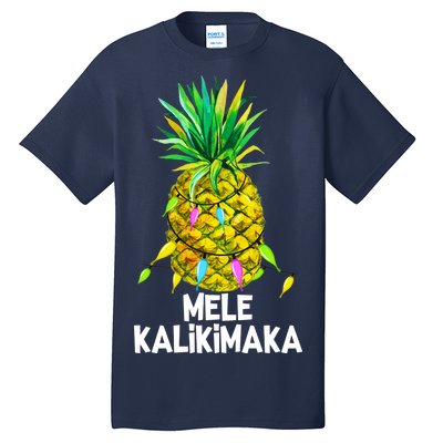 Mele Kalikimaka Pineapple Christmas lights Tall T-Shirt