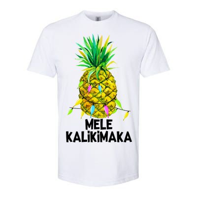 Mele Kalikimaka Pineapple Christmas lights Softstyle® CVC T-Shirt