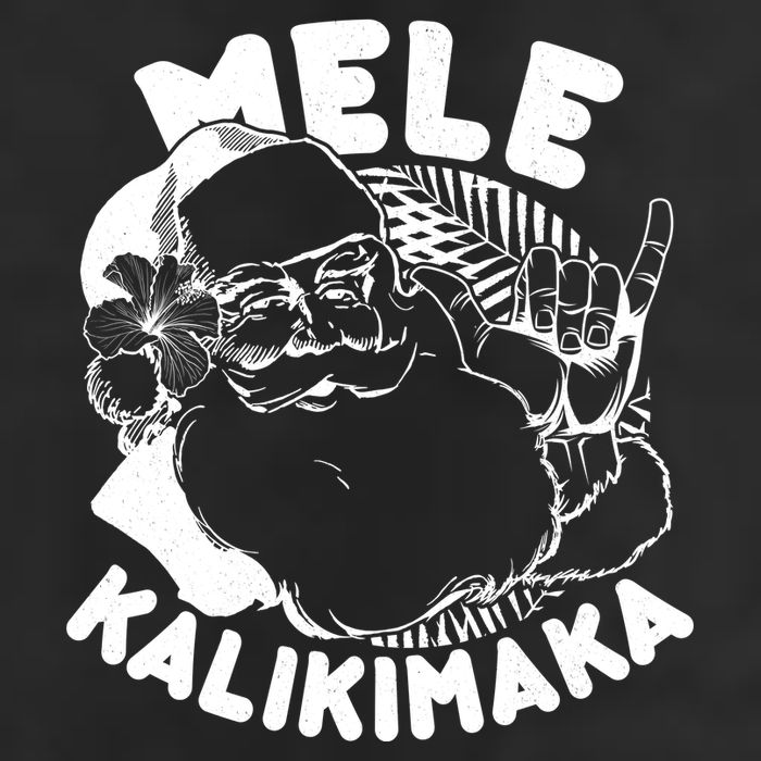 Mele Kalikimaka Santa Claus 7 Panel Mesh Trucker Snapback Hat
