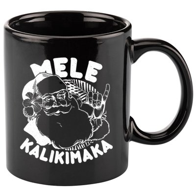 Mele Kalikimaka Santa Claus 11oz C Handle Ceramic Mug