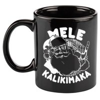 Mele Kalikimaka Santa Claus 11oz C Handle Ceramic Mug