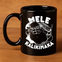 Mele Kalikimaka Santa Claus 11oz C Handle Ceramic Mug