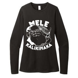 Mele Kalikimaka Santa Claus Womens CVC Long Sleeve Shirt