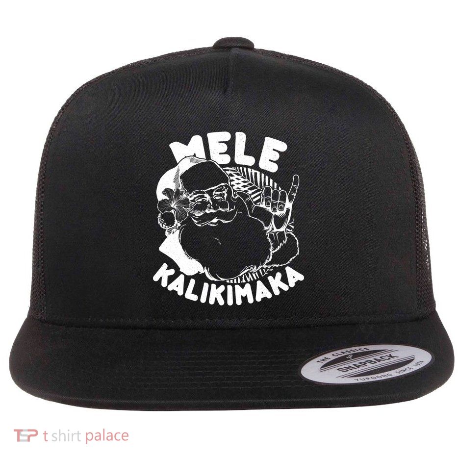 Mele Kalikimaka Santa Claus Flatbill Hat