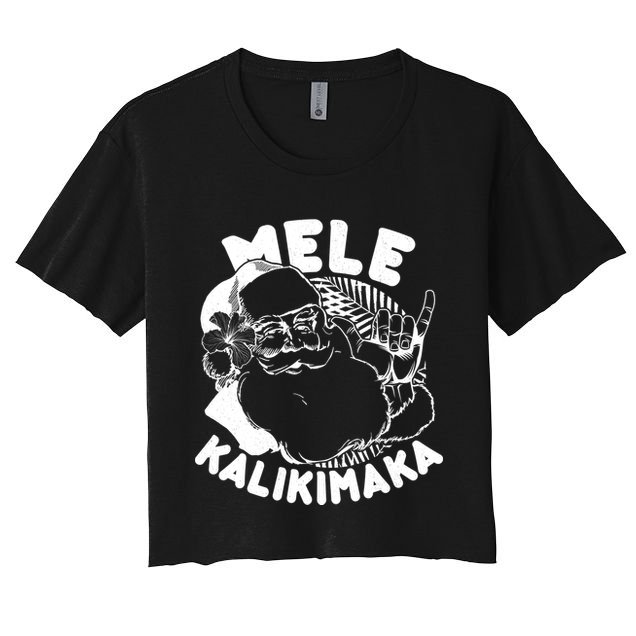Mele Kalikimaka Santa Claus Crop Top