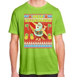 Mele Kalikimaka Santa Ugly Christmas Adult ChromaSoft Performance T-Shirt