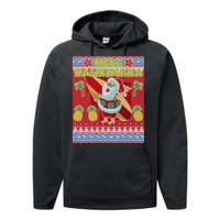 Mele Kalikimaka Santa Ugly Christmas Performance Fleece Hoodie