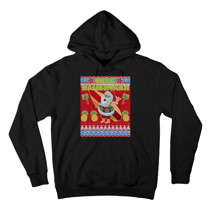 Mele Kalikimaka Santa Ugly Christmas Hoodie