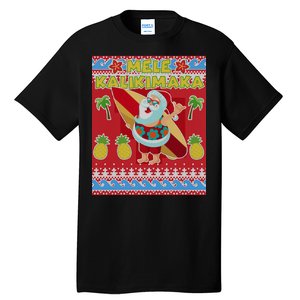 Mele Kalikimaka Santa Ugly Christmas Tall T-Shirt