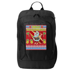 Mele Kalikimaka Santa Ugly Christmas City Backpack