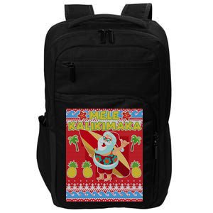 Mele Kalikimaka Santa Ugly Christmas Impact Tech Backpack