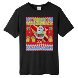 Mele Kalikimaka Santa Ugly Christmas Tall Fusion ChromaSoft Performance T-Shirt