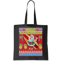 Mele Kalikimaka Santa Ugly Christmas Tote Bag