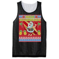 Mele Kalikimaka Santa Ugly Christmas Mesh Reversible Basketball Jersey Tank