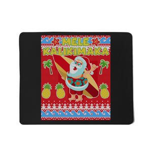 Mele Kalikimaka Santa Ugly Christmas Mousepad