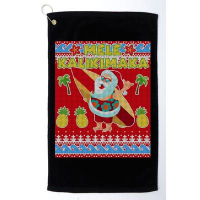 Mele Kalikimaka Santa Ugly Christmas Golf Towel