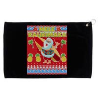 Mele Kalikimaka Santa Ugly Christmas Grommeted Golf Towel