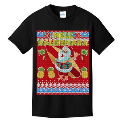 Mele Kalikimaka Santa Ugly Christmas Kids T-Shirt