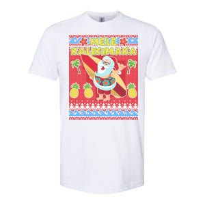 Mele Kalikimaka Santa Ugly Christmas Softstyle CVC T-Shirt