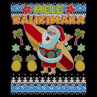 Mele Kalikimaka Santa Ugly Christmas Hawaiian Toddler T-Shirt
