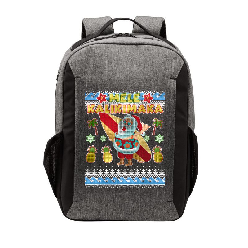 Mele Kalikimaka Santa Ugly Christmas Hawaiian Vector Backpack