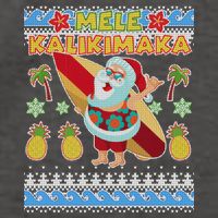 Mele Kalikimaka Santa Ugly Christmas Hawaiian Vector Backpack