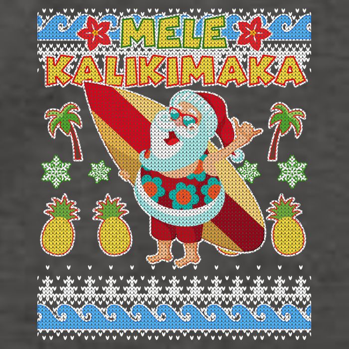Mele Kalikimaka Santa Ugly Christmas Hawaiian Vector Backpack