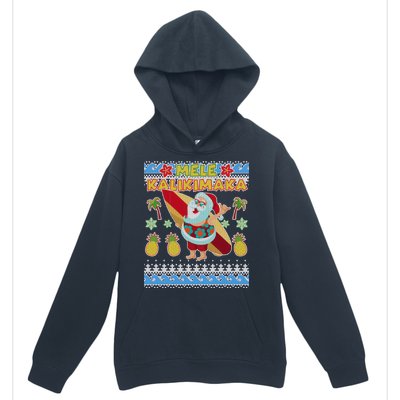 Mele Kalikimaka Santa Ugly Christmas Hawaiian Urban Pullover Hoodie