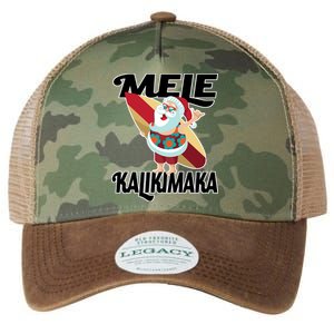 Mele Kalikimaka Surfing Santa Christmas Legacy Tie Dye Trucker Hat