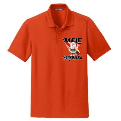 Mele Kalikimaka Surfing Santa Christmas Dry Zone Grid Polo