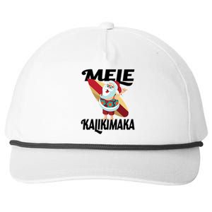 Mele Kalikimaka Surfing Santa Christmas Snapback Five-Panel Rope Hat