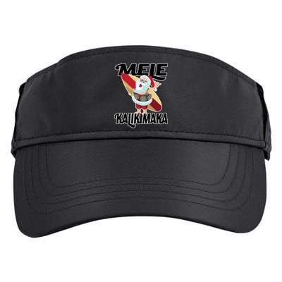 Mele Kalikimaka Surfing Santa Christmas Adult Drive Performance Visor