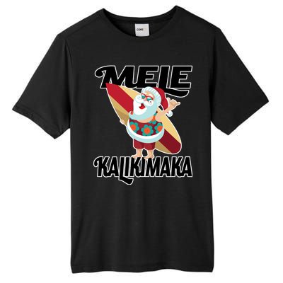 Mele Kalikimaka Surfing Santa Christmas Tall Fusion ChromaSoft Performance T-Shirt