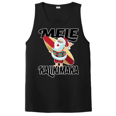 Mele Kalikimaka Surfing Santa Christmas PosiCharge Competitor Tank