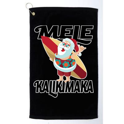 Mele Kalikimaka Surfing Santa Christmas Golf Towel