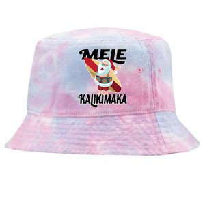 Mele Kalikimaka Surfing Santa Christmas Tie-Dyed Bucket Hat